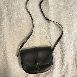NWOT Genuine Leather American Eagle Black Satchel Crossbody Bag